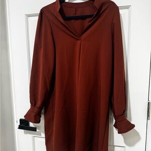 Elegant Brown Women's Dress